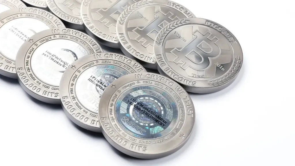 Linked chain resting on a desk, illustrating blocks connected in a blockchain