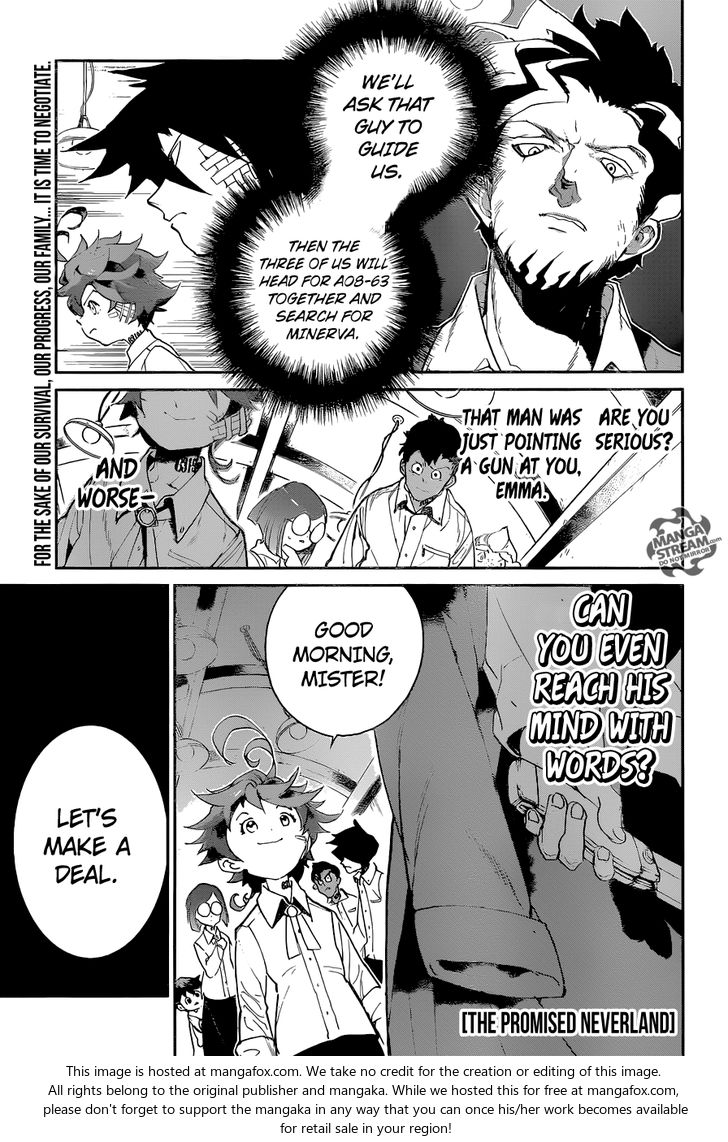 Yakusoku no Neverland Chapter 057 page 1