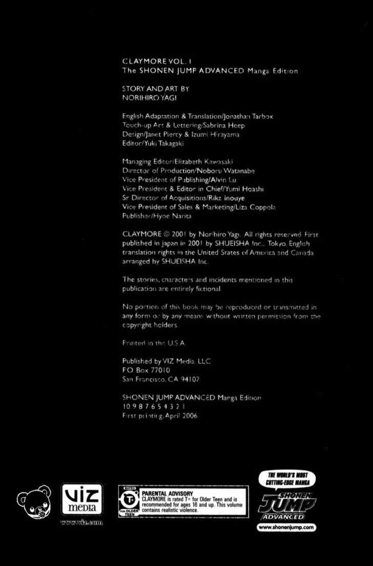 Claymore Vol.01 Chapter 001 page 3