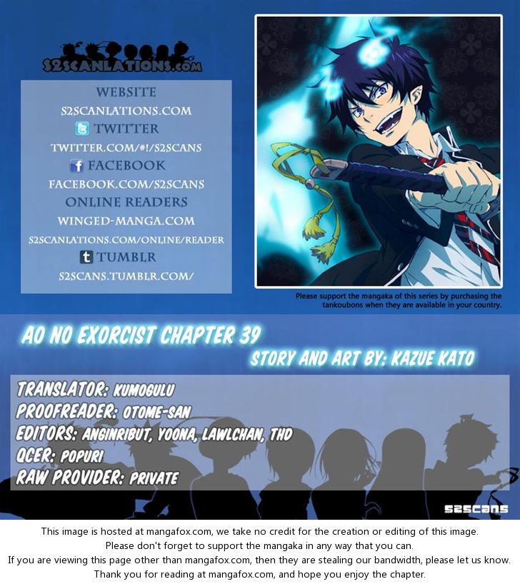Ao no Exorcist Vol.10 Chapter 039 page 39