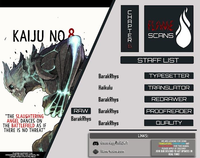 Kaiju No. 8 Chapter 006.1 page 1