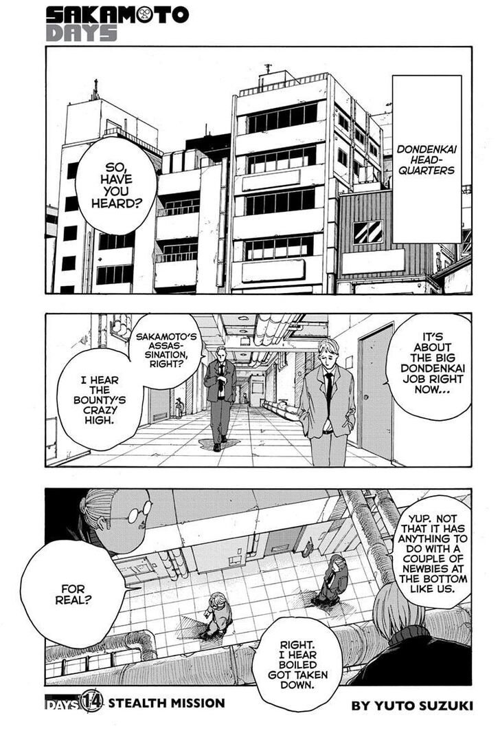 Sakamoto Days Chapter 014 page 1